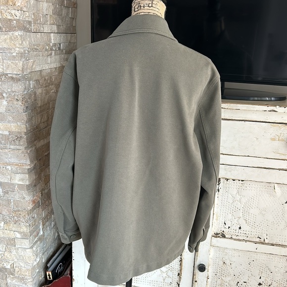 Zara olive soft pocket shirt relaxed fit lapel collar long sleeves button cuff - Picture 11 of 16